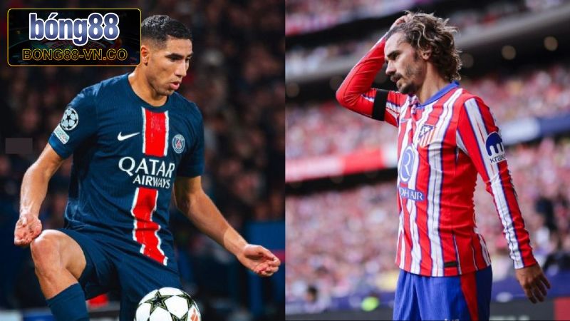 Lịch sử chạm trán giữa tuyển PSG vs Atletico Madrid